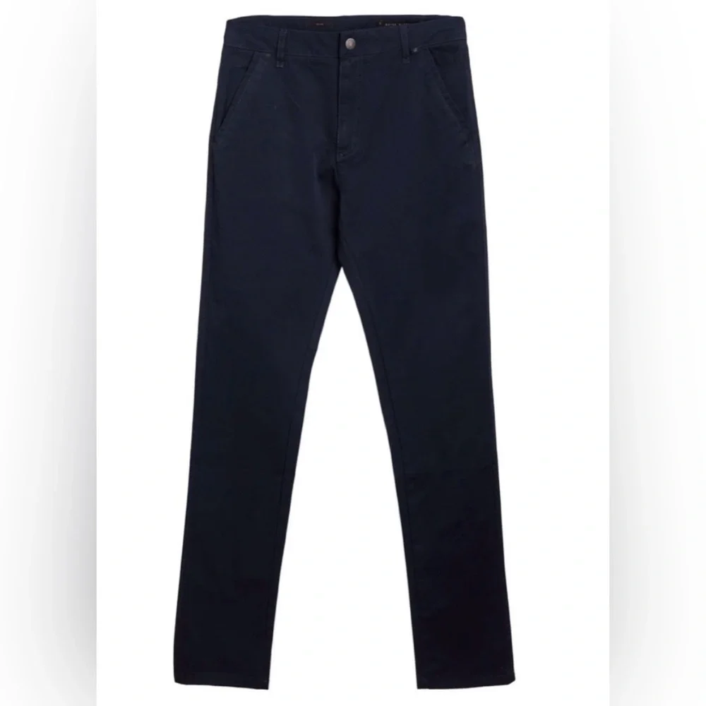 David Oliver Navy Slim Cotton Stretch Casual Pants Boys Size 12 Chinos NEW